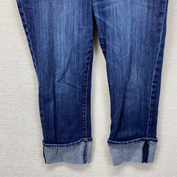 KUT from the Kloth Jeans Womens Size 10 Cuffed Cropped Straight Leg Dark Wash - Picture 3 of 14